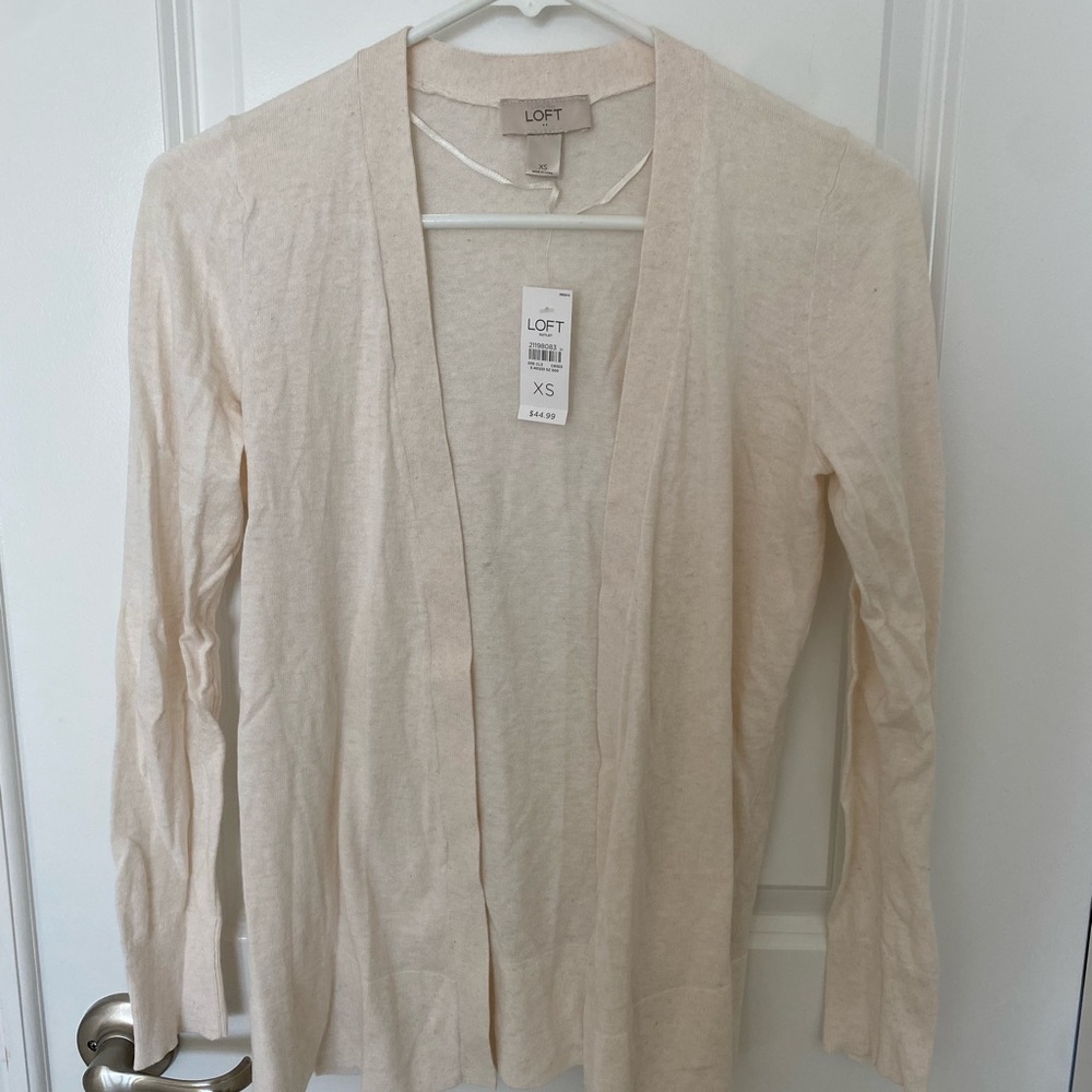 Loft cream cardigan, new with tags, XS